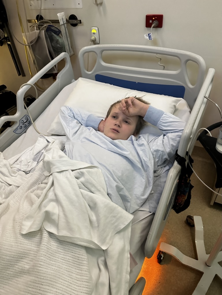 Byron in hospital as a teenager